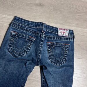 Y2K True Religion Joey Jeans Womens Size 26 Bootcut Blue Denim Made in USA